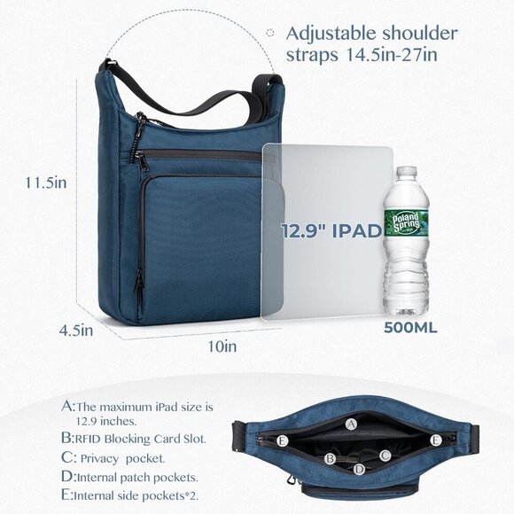 Sling Backpack Waterproof Anti Theft Crossbody Bag for Travel and Daily Use - Picture 3 of 6